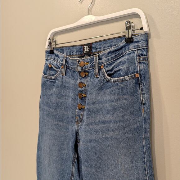 BDG Vintage Bootcut Jeans Medium Wash Star Pattern Classic Subtle Cool - Size 28 - Picture 3 of 10